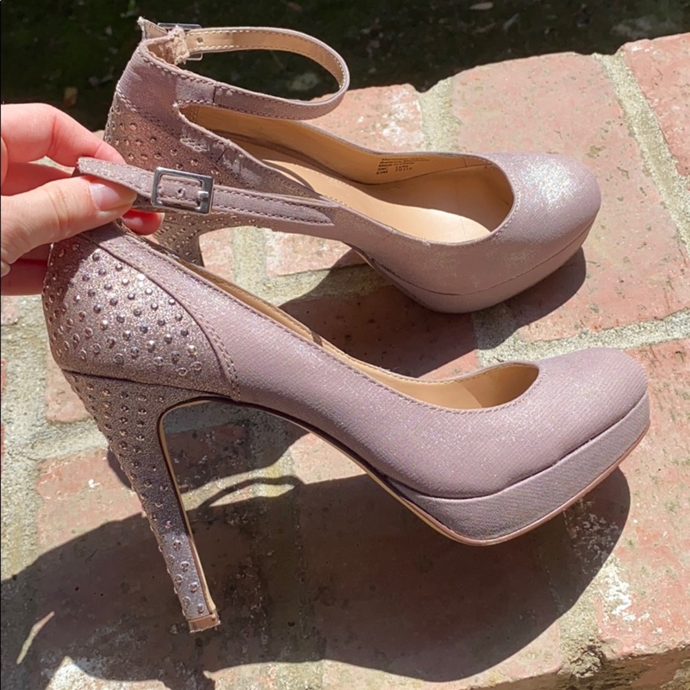 Champagne Rhinestone Pumps